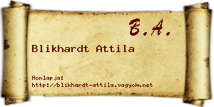 Blikhardt Attila névjegykártya