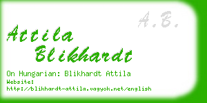 attila blikhardt business card